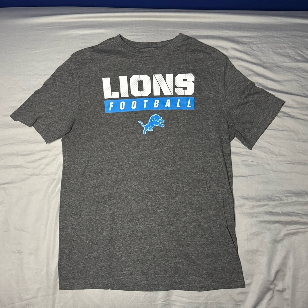 Mens NFL Detriot Lions Graphic Tee Gray